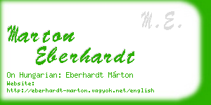 marton eberhardt business card